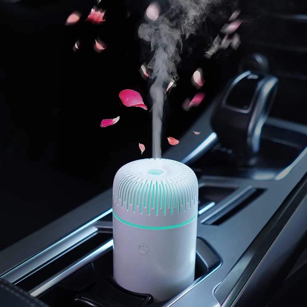 Diffusore per auto umidificatore USB aromaterapia olio essenziale deodorante USB nebbia fredda mini diffusore portatile per auto, casa, ufficio, camera da letto (bianco)