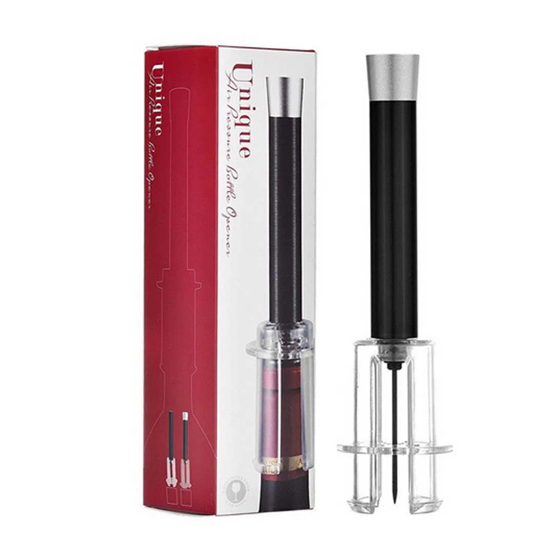 Cavatappi professionale per vino, cavatappi per apertura facile e veloce, cavatappi per bottiglie a pressione, accessori per vino rosso. Nero