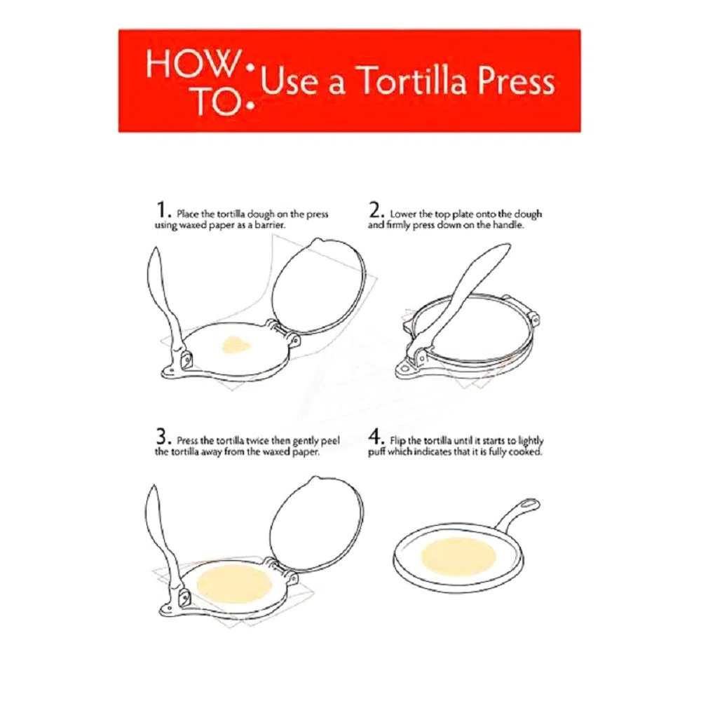 Pressa per Tortilla 8"Cast Mais Tortilla Press Tortilla Machine Grigio Tortilla 639