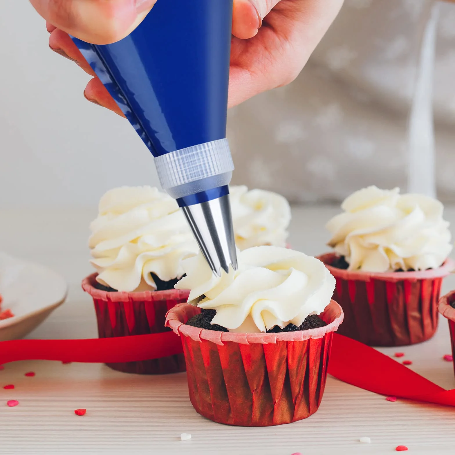 ELECLAND 50 Pz Sacchetti Per Pasticceria Usa E Getta Extra Large - 21 Pollici Addensati Per Biscotti, Cupcakes, Dessert, Torte Decorazione