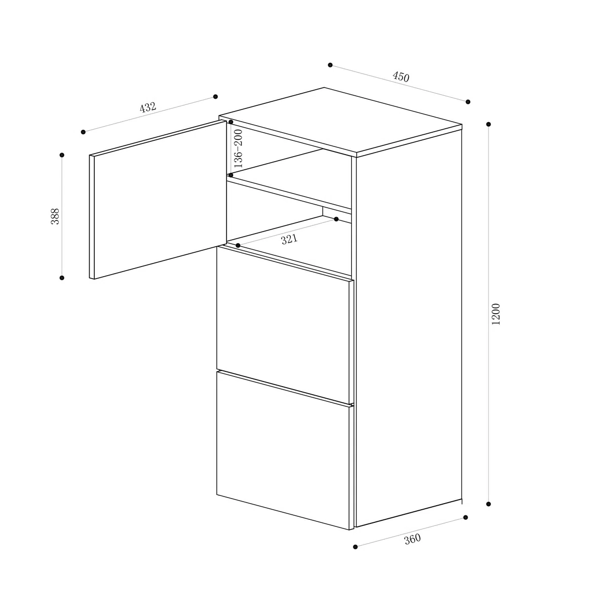 Mai & Mai Scarpiera Portascarpe 45x36x120cm, Porta Scarpe Armadio Scaffale Portascarpe 3 Ante + 6 Scomparti per Ingresso Soggiorno, Camera da Letto Schuhschrank02, Antracite opaco