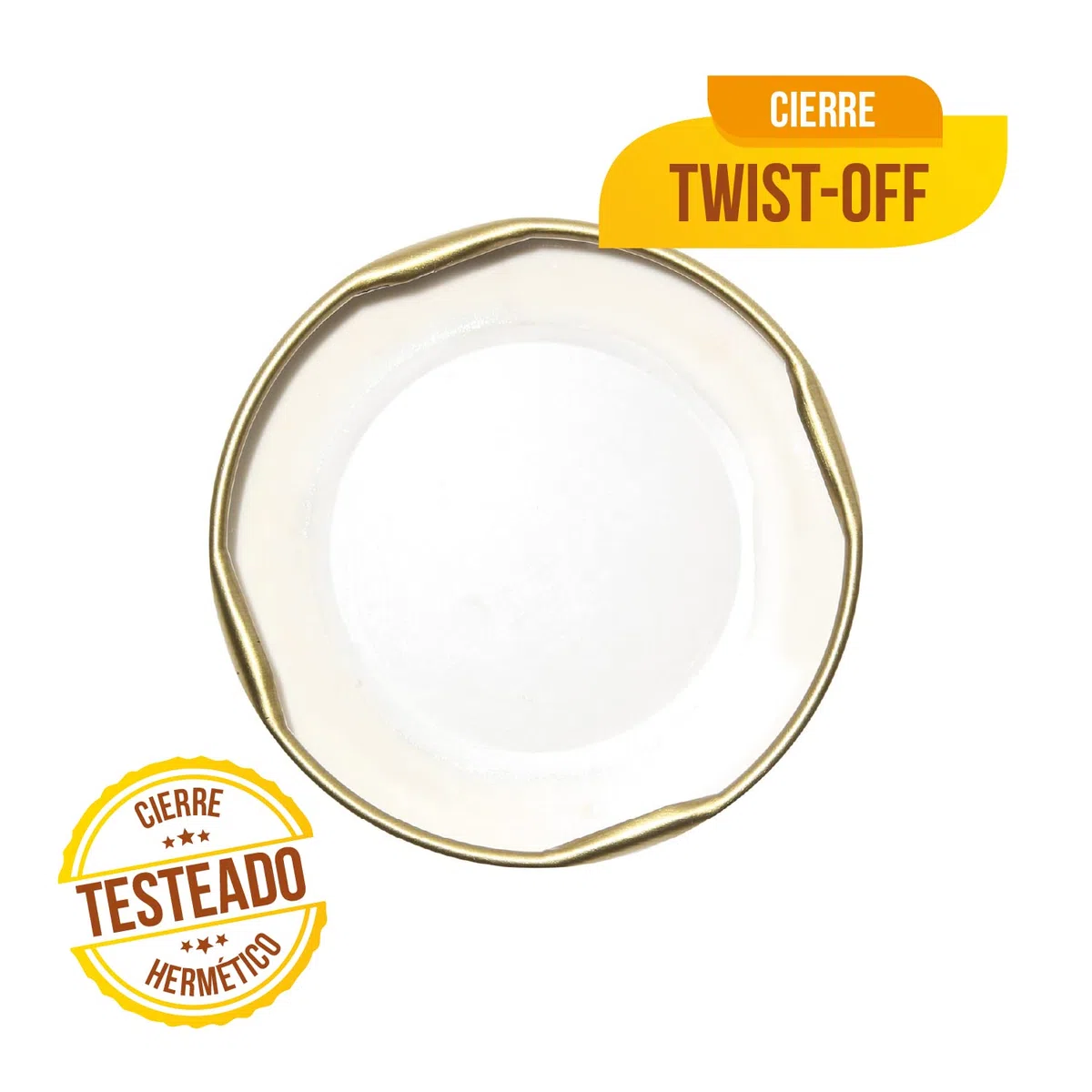 Coperchi metallici per barattoli di vetro, a vite, ermetici, di diversi diametri, coperchi di ricambio per conserve 43 mm diámetro bianco