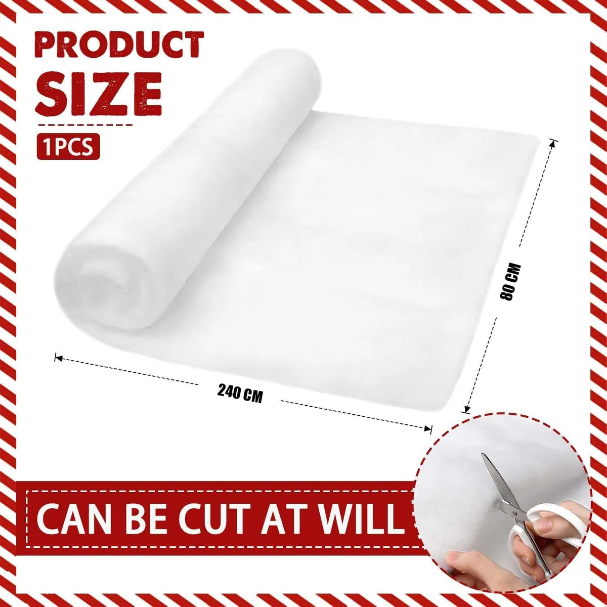 Coperta di Neve di Natale Coperta di Neve (80 x 240 cm) Tappeti Innevati Arrotolabili,Neve Finta di Natale Decor, Neve Artificiale per Display Natalizi,Tappeti di Neve
