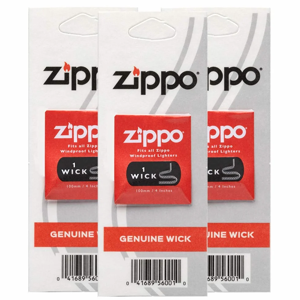 Zippo – 3 stoppini e 3 pietre focaie sigillato Packs – Confezione da 6