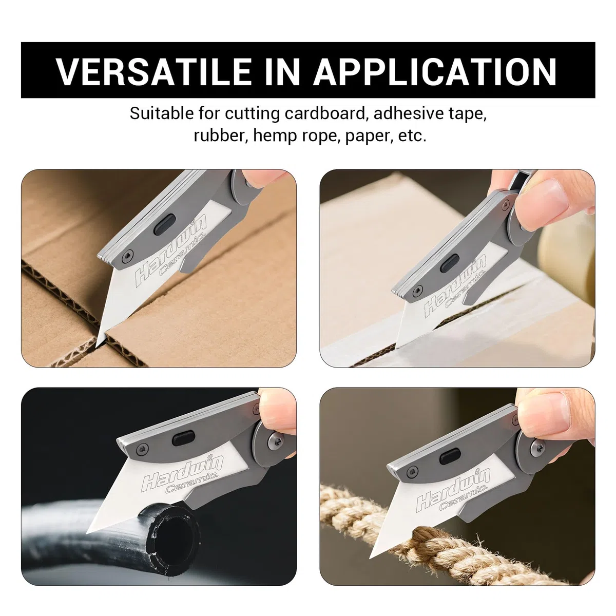 Lame in ceramica con zirconia, confezione da 5 lame di ricambio per coltelli multiuso, utensili da taglio essenziali per uso domestico. Perfetto per tagliare scatole, artigianato e molto altro