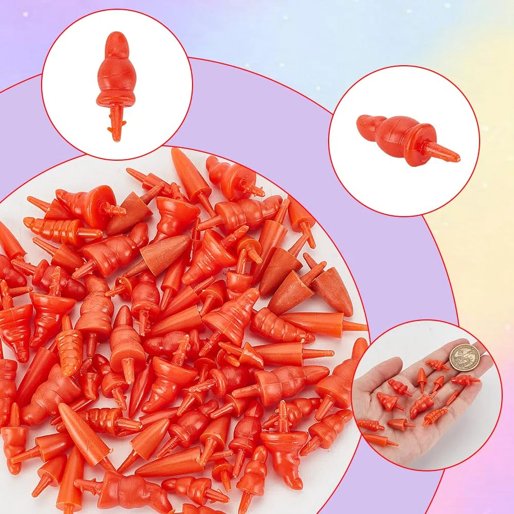 arricraft 144 Pezzi di Naso di Babbo Natale O Pupazzo di Neve in Plastica, Stili Artigianali Mini Naso di Natale Che Fa Un Pupazzo di Neve Forniture per La Costruzione di Un Pupazzo