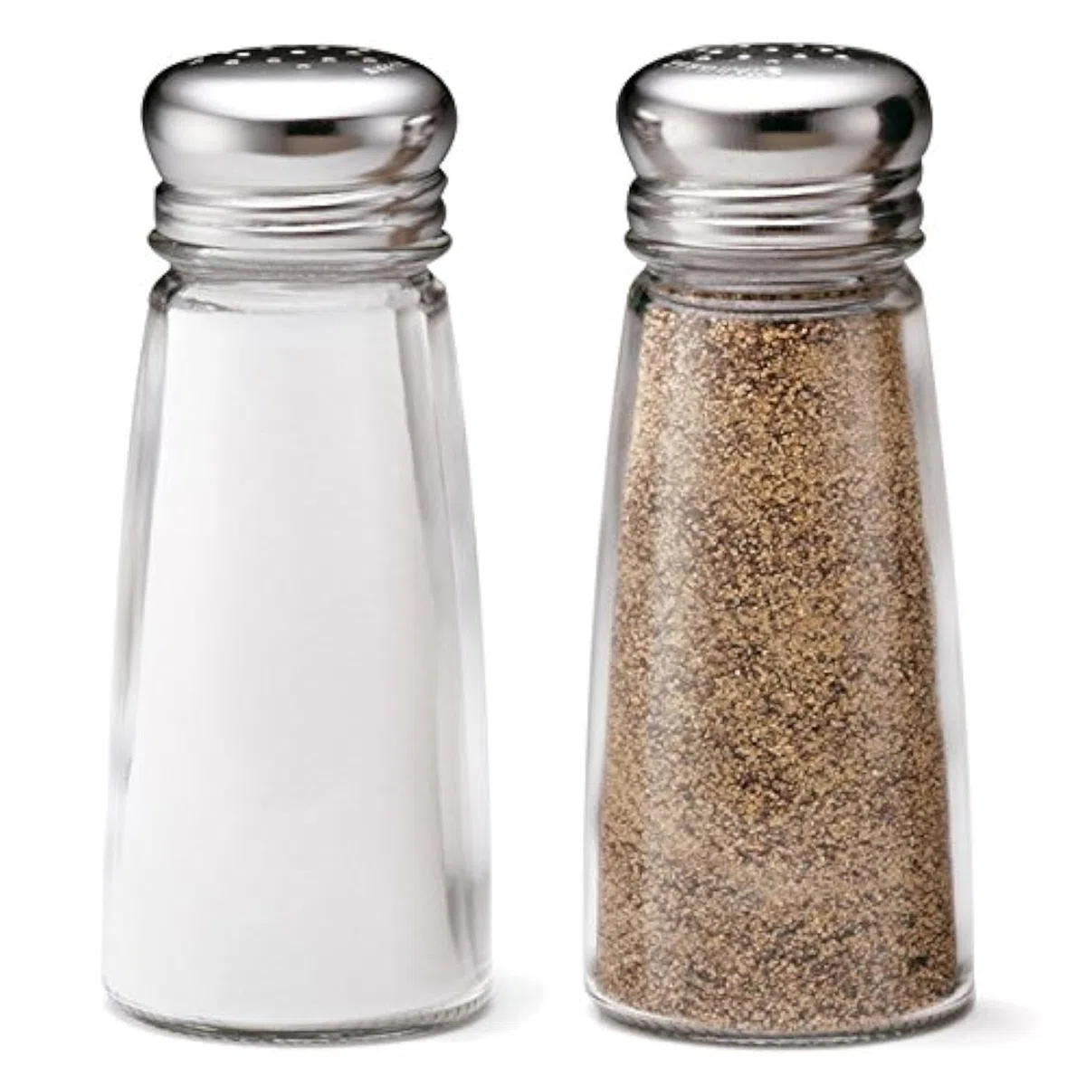 TableCraft Rotondo saliera e pepiera – Set di 2 132S & P vetro spargisale