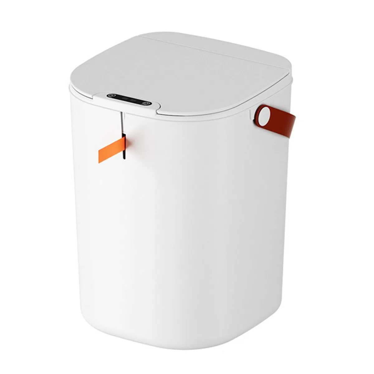 Tyenaza Pattumiera da bagno con sensore di movimento automatico con coperchio, pattumiera touchless a induzione da 20 litri per bagno (White)