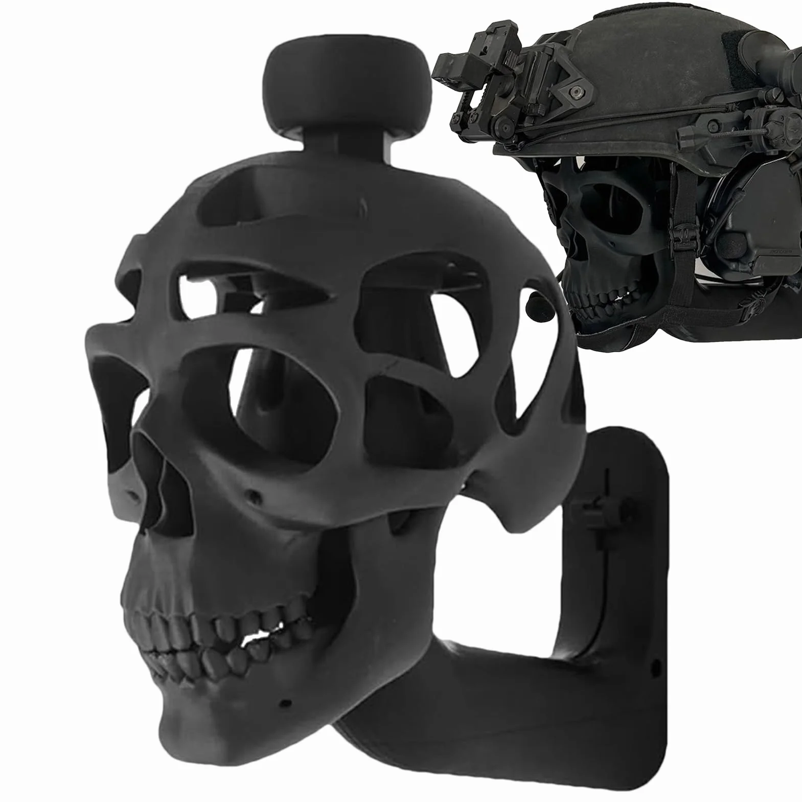 Supporto per casco da moto a forma di teschio, espositore da parete, decorazione domestica