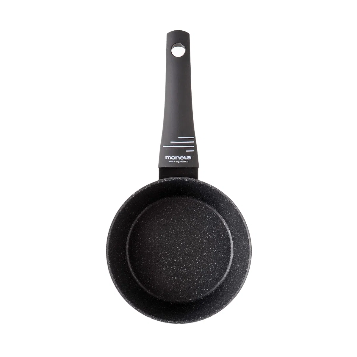 Moneta Yes! Casseruola 1 Manico, 16 cm, Artech Stone Ultra, Nero
