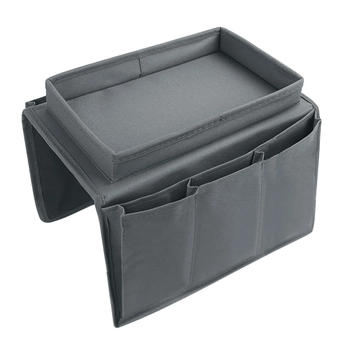 JIAHG Organizer per Bracciolo del Divano, Vassoio Appendibile per Sedia, Borsa per Libri, Riviste, Cellulare e Telecomando