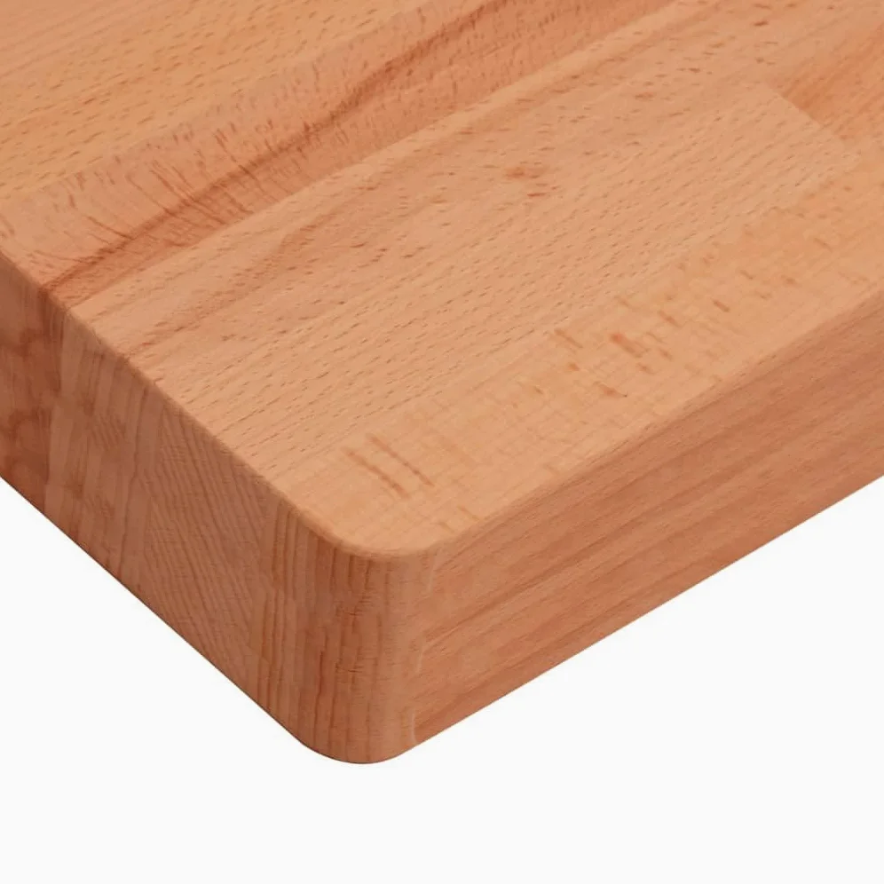 vidaXL Piano per Tavolo 90x90x4 cm Quadrato Legno Massello di Faggio