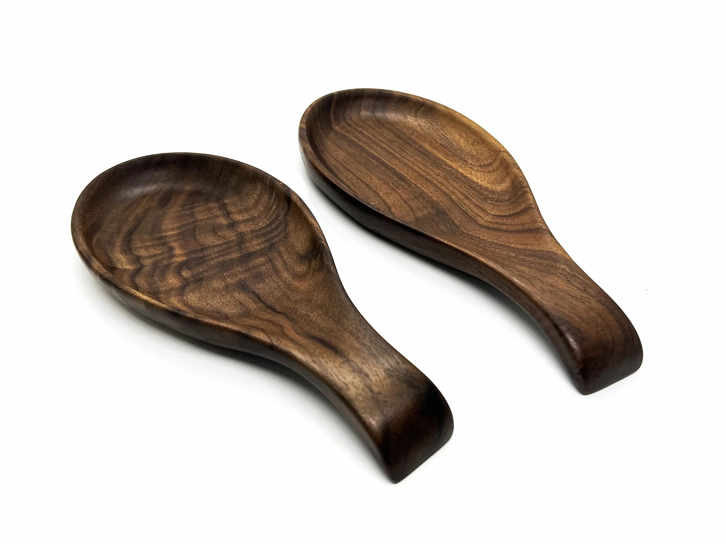 Poggia Cucchiaio In Legno, Poggia Mestoli da Cucina, Mestolo Cucina, Poggiamestolo per Conservare Utensili da Cucina, Spatole, Cucchiai, Cibo(Noce nera)