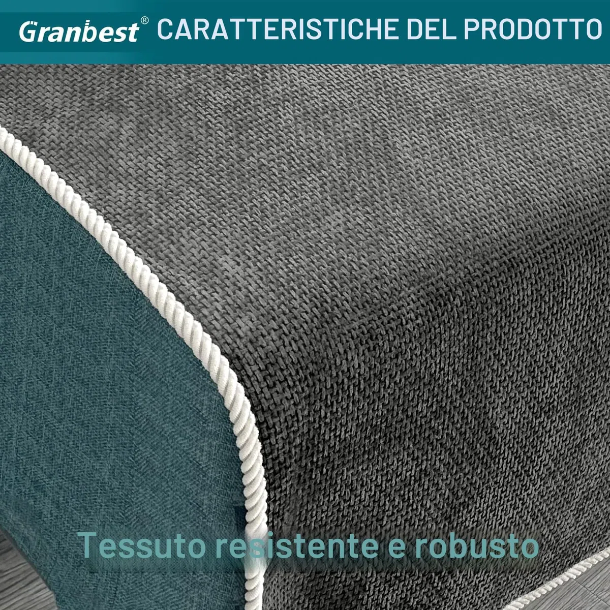 Granbest 2024 - Copridivano antiscivolo posto, spessore posto, per animali domestici, universale, per tutte le stagioni