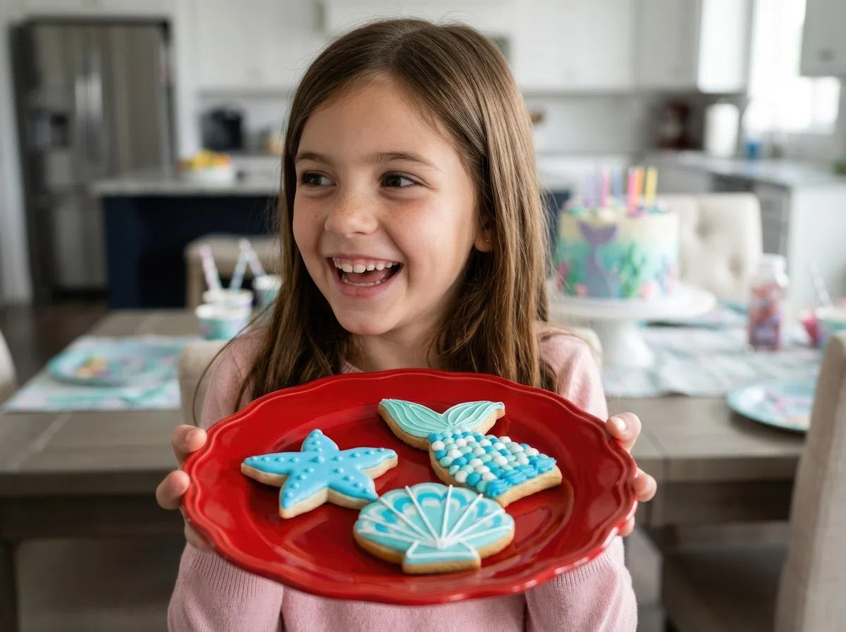 Formine per Biscotti Stampi a forma di sirena 3 Pezzi, Prodotto negli Stati Uniti da Ann Clark, forme di coda di Sirena, Stella Marina e Conchiglia