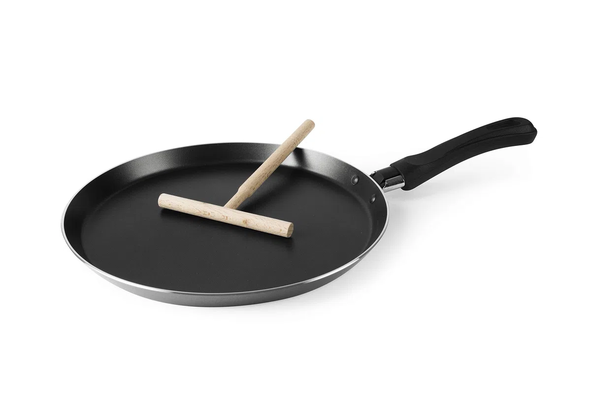Excelsa Amica Crepiera con Tiracrepes, Alluminio, Nero, con rivestimento antiaderente, 24 cm