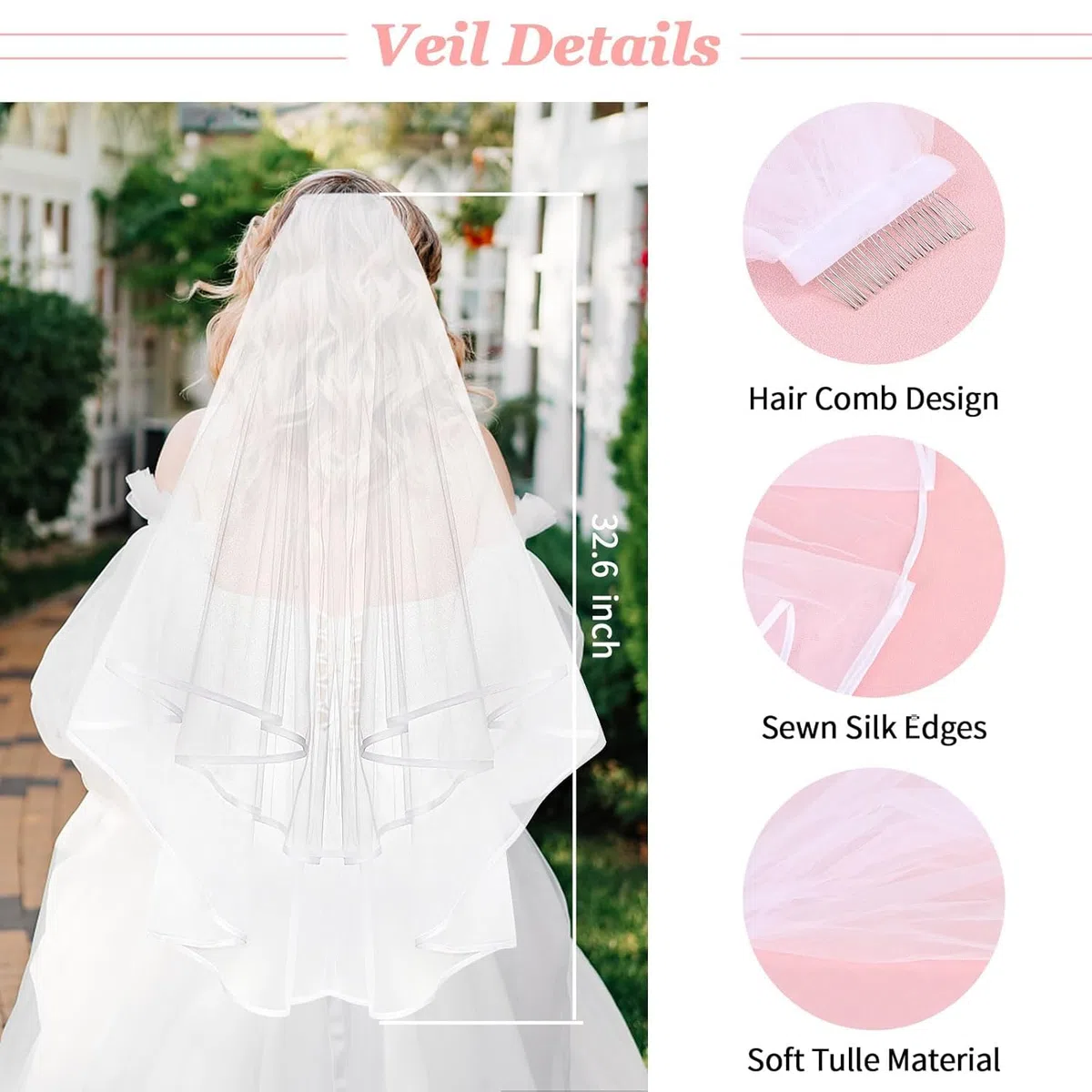 Cerchietto per Capelli con Perle, e Velo da Sposa Bianche, Cerchietto Bride, Cerchietto Sposa Perle, Cerchietto Bride e Velo, per Addio al Nubilato, Fidanzamento, Regalo Nuziale