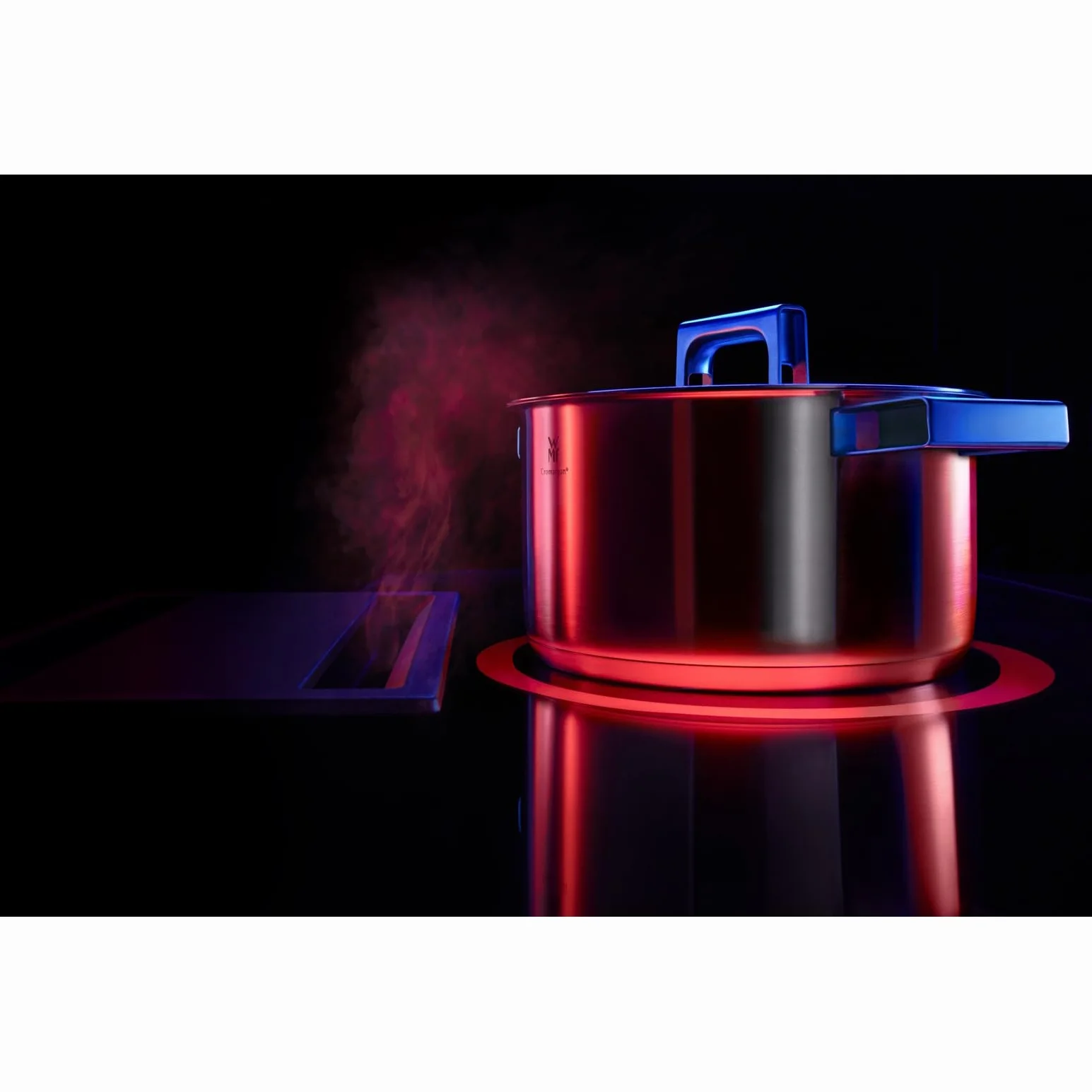 WMF Ultimate Cool - Pentola piccola 20 cm, coperchio in acciaio inox, a induzione, 2,5 l, in acciaio inox Cromargan opaco, manici che riducono il calore, pentola a induzione con scala interna,