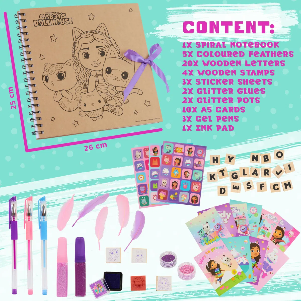Gabby Dollhouse Kit Scrapbooking Ragazza, Set Arte con Scrapbooking Accessori