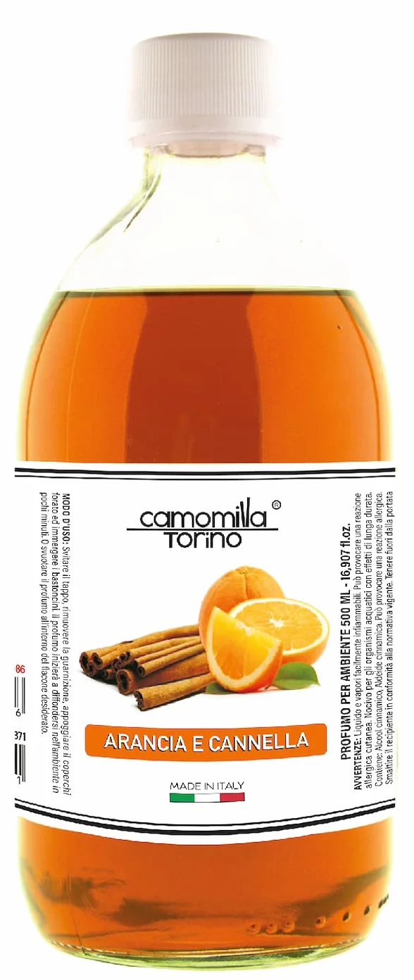 Ricarica Diffusore per ambienti 1000 ml Camomilla Torino.Italy arancia cannella