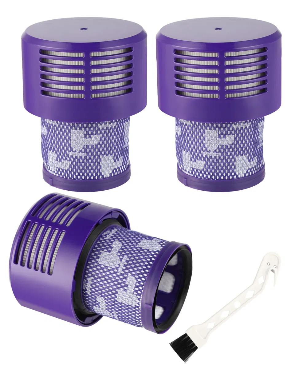 3 Pack Washable Replacement Filter Compatible with Dyson V10 SV12 Vacuum Cleaner, Includes Cleaning Brush, Fits Cyclone V10 Absolute Animal Motorhead Total Clean, Compare to DY-969082-01