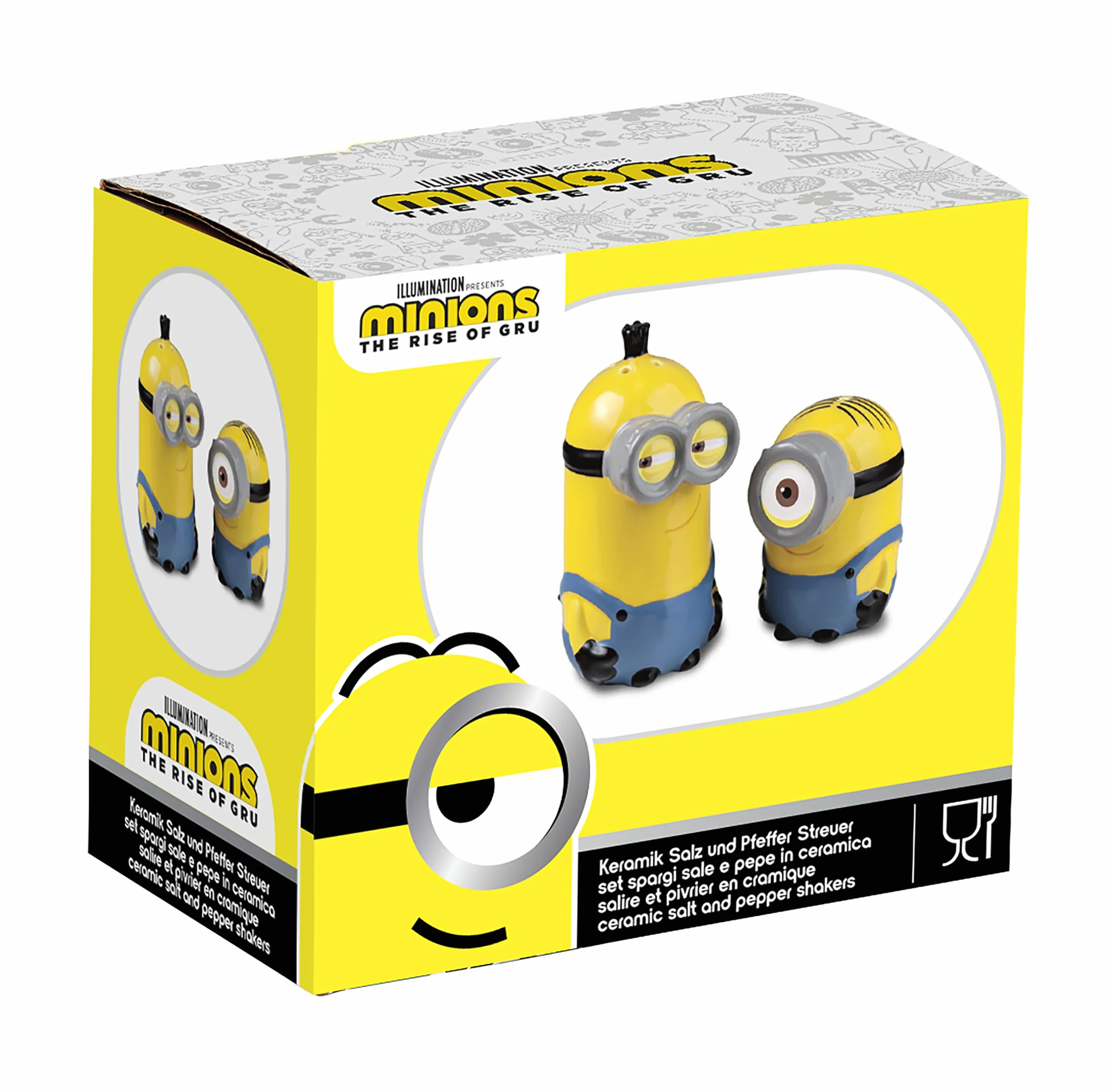 Joy Toy 90327 Minions Sale e Pepe Realizzati in Ceramica Come Un Insieme in Una Confezione Regalo 7,5 x 12,5 x 11 cm