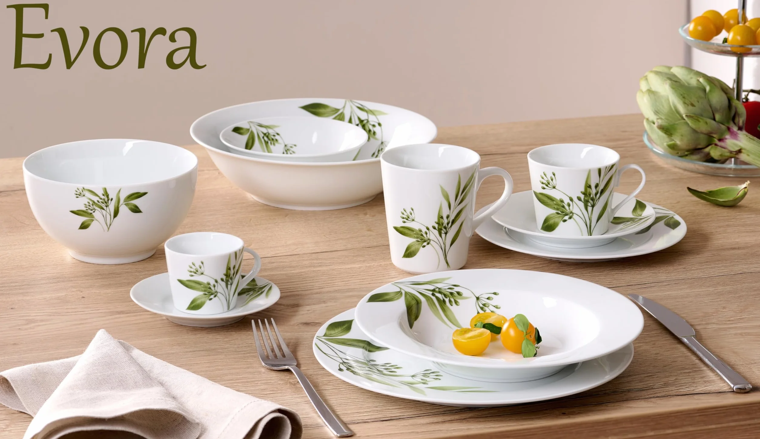 Ritzenhoff & Breker Zuckerdose und Milchkännchen Evora, Porcellana