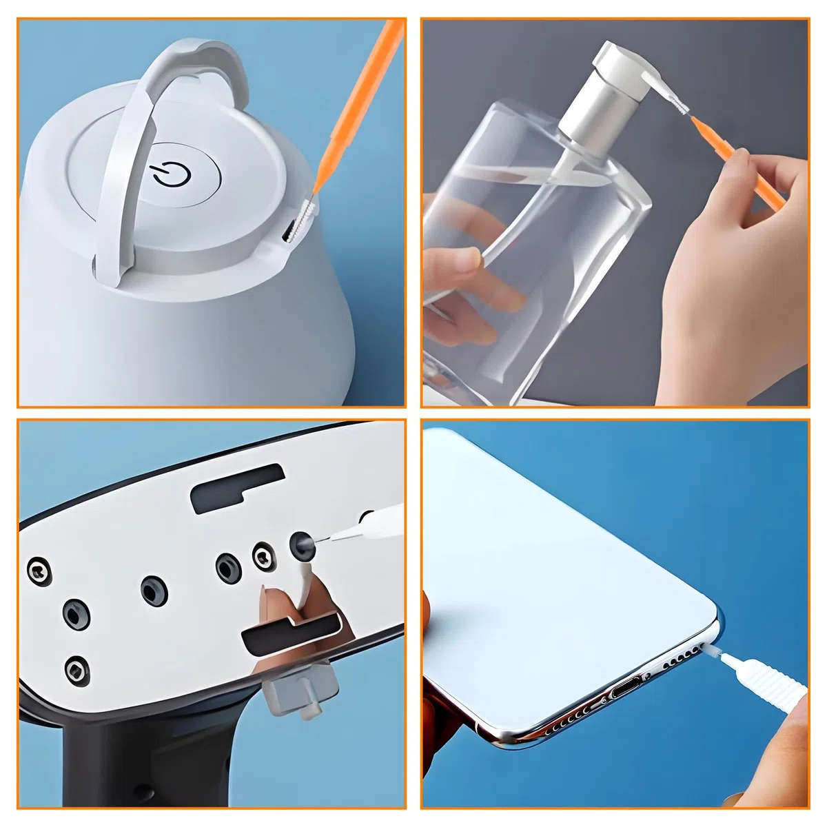 40 Pezzi Strumenti Pulizia Soffione Doccia, Anti-Intasamento Spazzola Piccola e Punte, Mini Strumento Pulizia Fori Piccoli per Ugelli Casa Bagno Telefono Auricolari