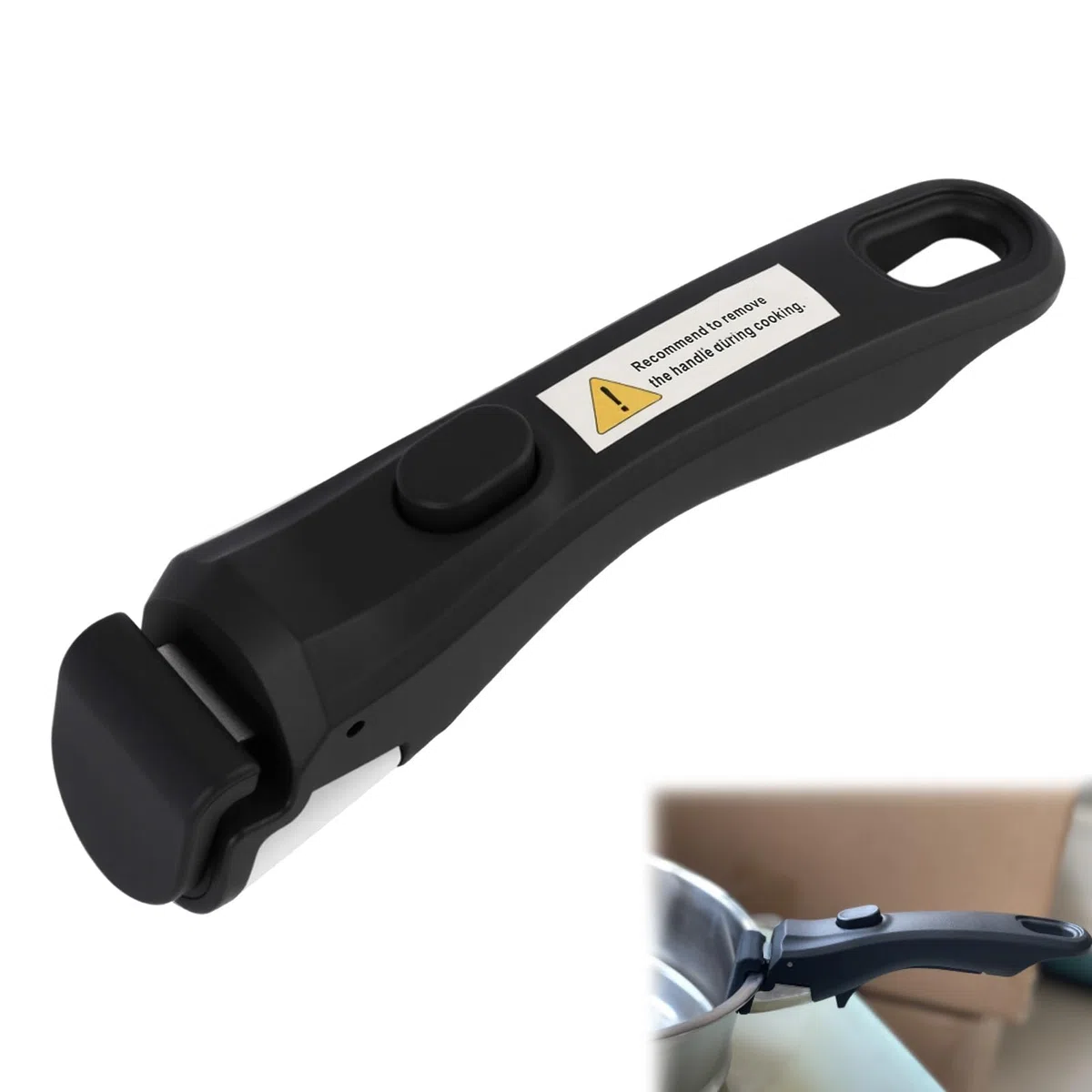 Manico rimovibile universale, manico rimovibile per casseruola e stufa, manico staccabile regolabile resistente al calore 250 °C, supporto anti-scottatura 10 kg, compatibile con utensili da cucina