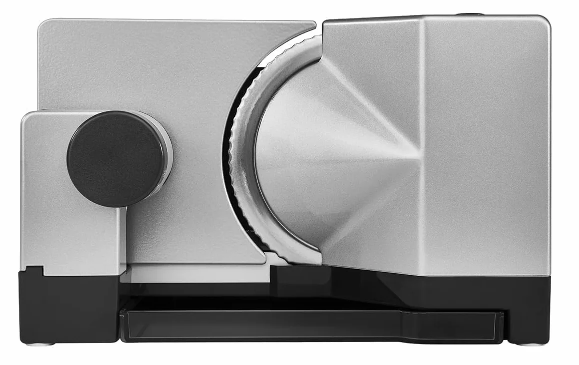 ritter 18 affettatrice elettrica con motore ECO, made in Germany, 65 W, Metallo, Argento Metallico