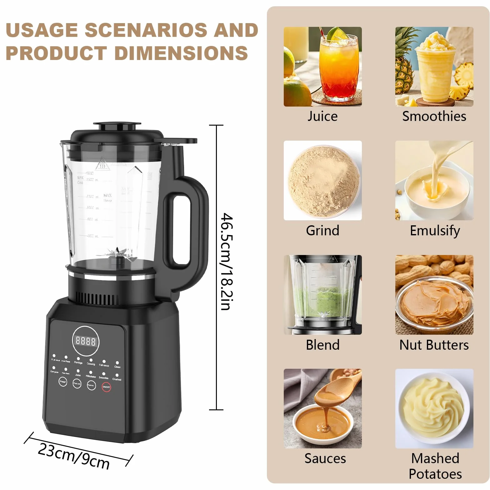 Macchina per Latte di Noci, 1.65L Macchina Latte Vegetale con Funzione Autopulente, Appuntamento Intelligente 24H, Lama in Acciaio Inossidabile a 14 Taglienti, Macchina del Latte di Soia per Familiare