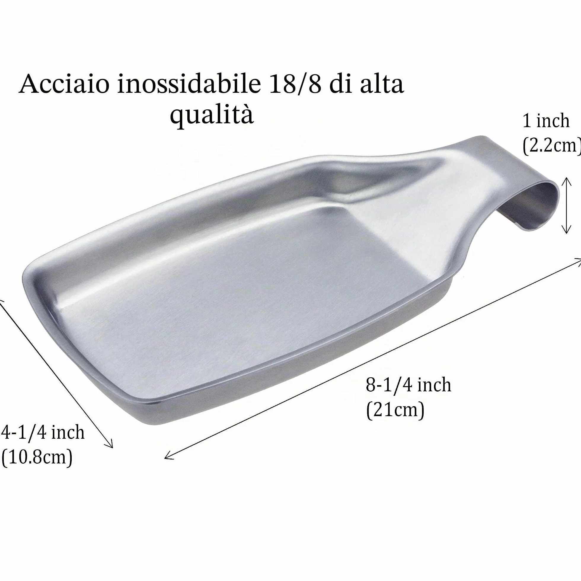 MSY BIGSUNNY poggia cucchiaio per cucina, durevole in acciaio INOX spazzolato 18/8