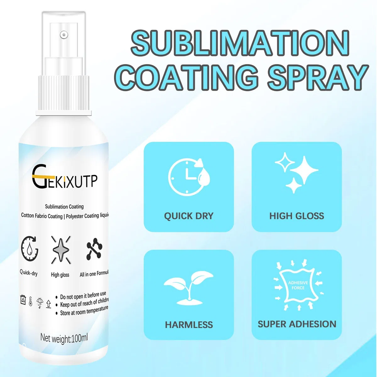 4 pz Sublimazione Spray per Camicie di Cotone, Sublimazione Rivestimento Spray per T-Shirts