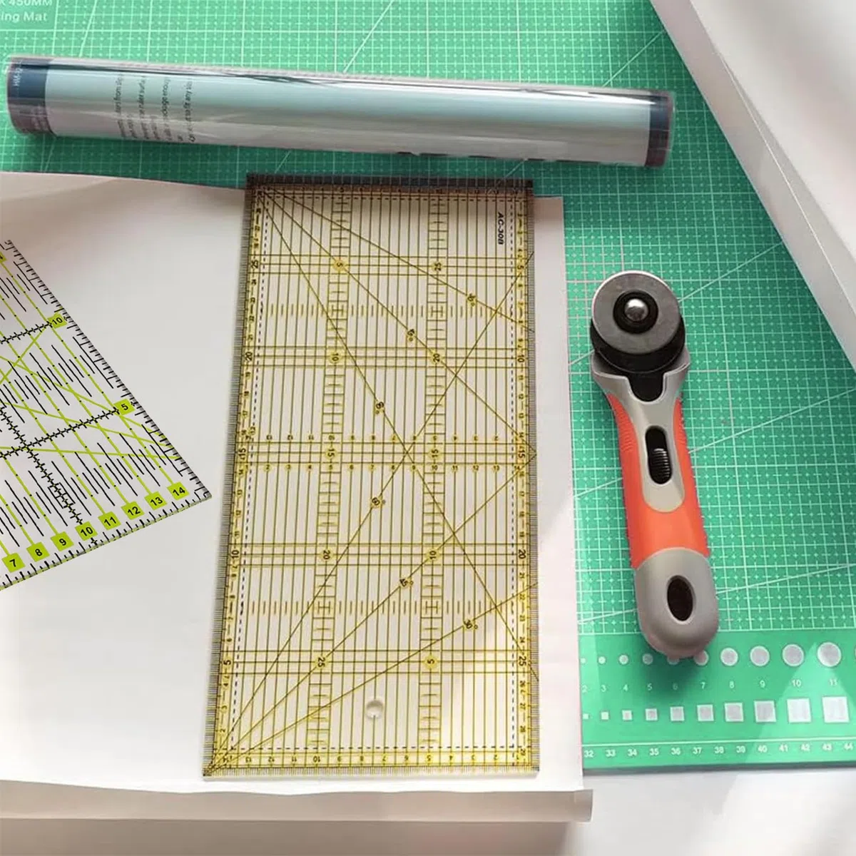 3 Pezzi Righello Sarta, Sewing Ruler, Righello Di Patchwork con Indicazioni Angoli, Angoli Di 30/45/60 Gradi, Comunemente Utilizzati Per Quilting, Misurazione e Lavori Artigianali con Tessuti