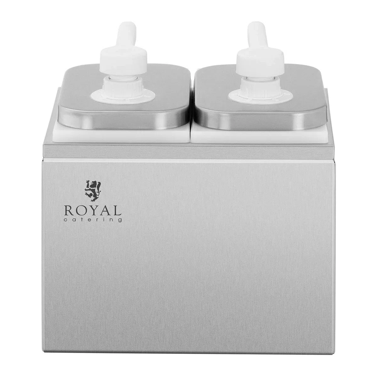 Royal Catering Dispenser per Salse Dosatori per Salse RCDI-4L (2 pompe, 2 x 2 L, Acciaio Inox)