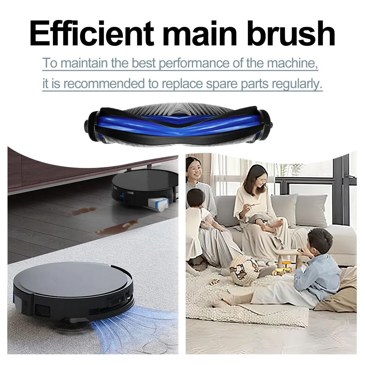 2 pezzi Spazzola Principale per Ecovacs Deebot T50 Pro Omni Gen2, T50 Omni, T50 Omni Gen2, T50 Pro Omni, T50 Pro, T80, T30C,X8 Aspiratore, T50 Pro Omni Spazzola Principale