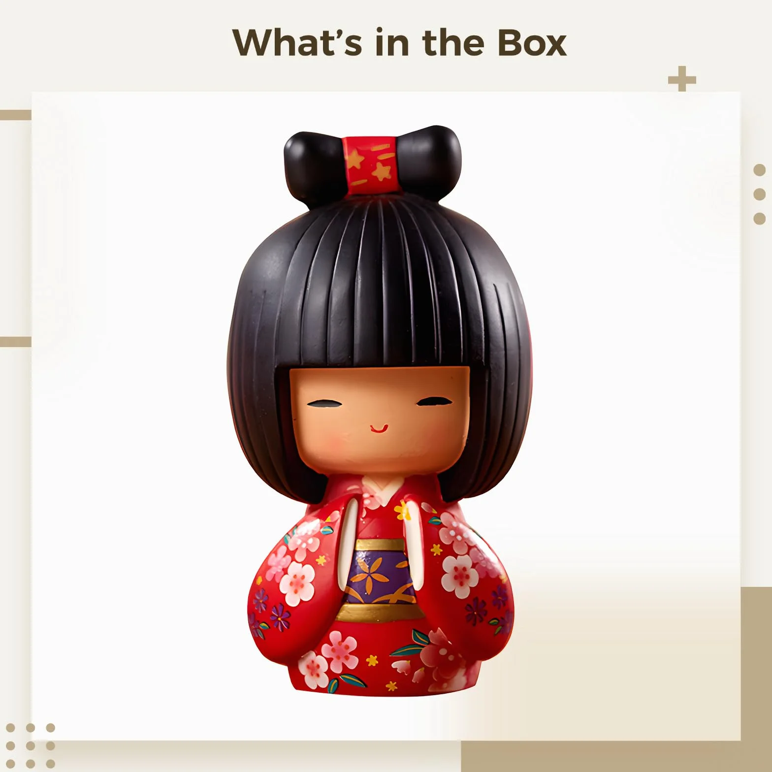 Doll - Autentica bambola geisha giapponese, squisita fattura in resina, perfetta decorazione culturale giapponese