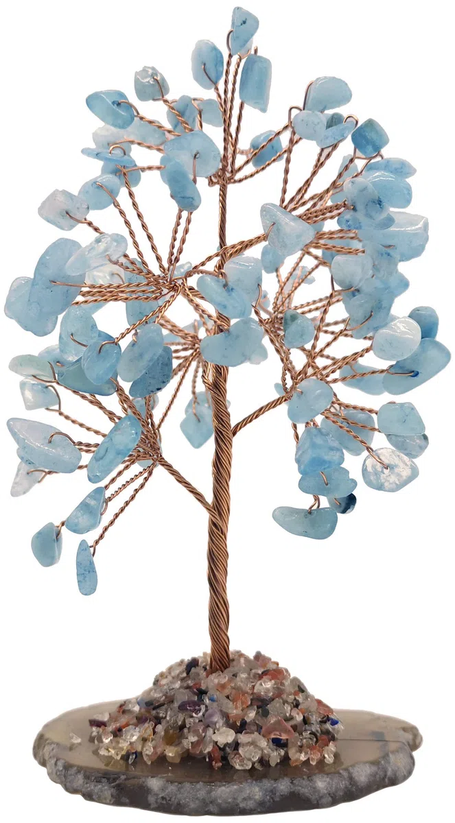 MINA HEAL Albero d'argento di cristallo per la guarigione dei Chakra Feng Shui Fortune Buona Fortuna Ricchezza e prosperità