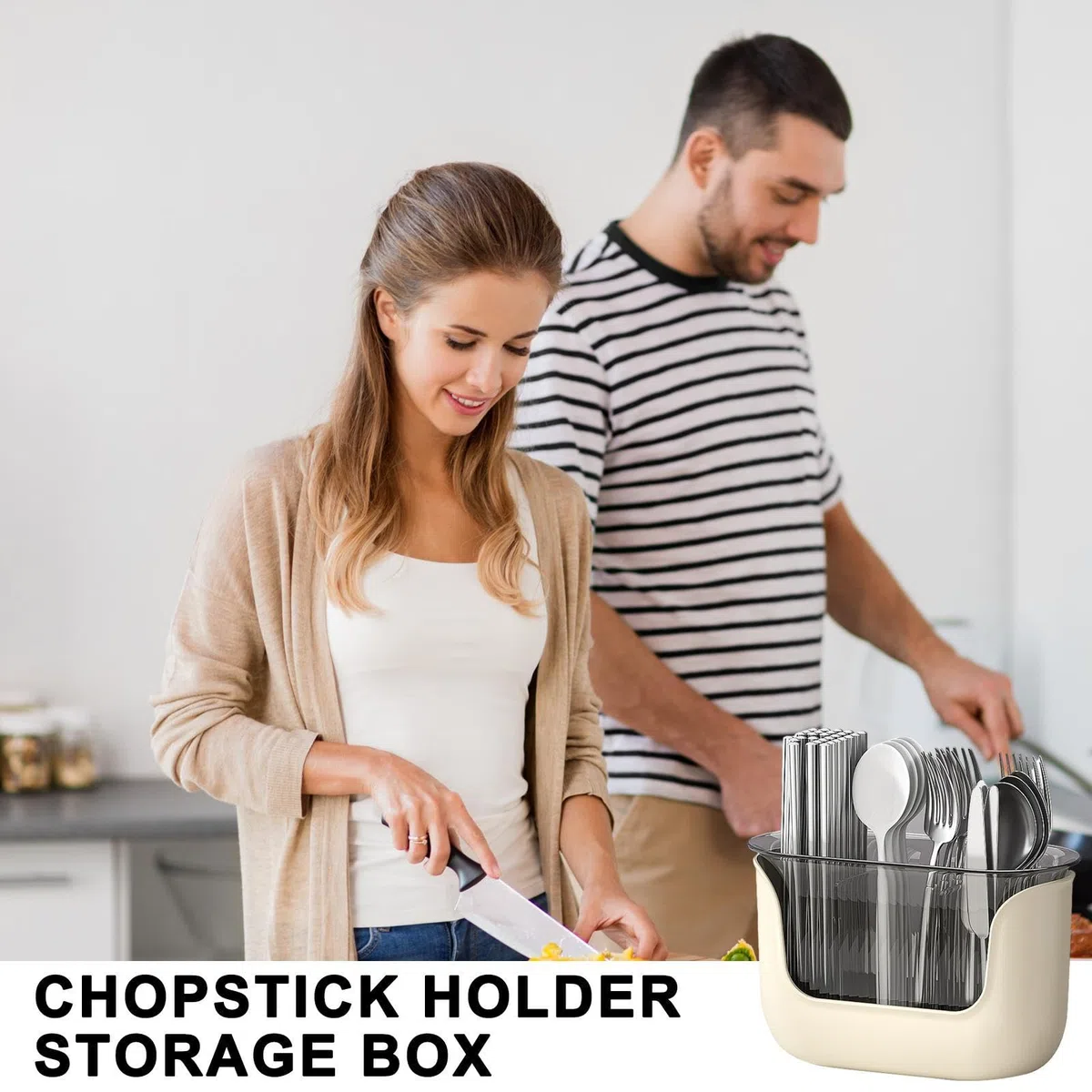 Supporto per utensili a 3 scomparti - 24 x 11 x 15 cm 267 g, organizer trasparente, supporto per drenaggio 'acqua | cucina piano cottura cottura cucina sala da pranzo casa ristorante posate Pinz