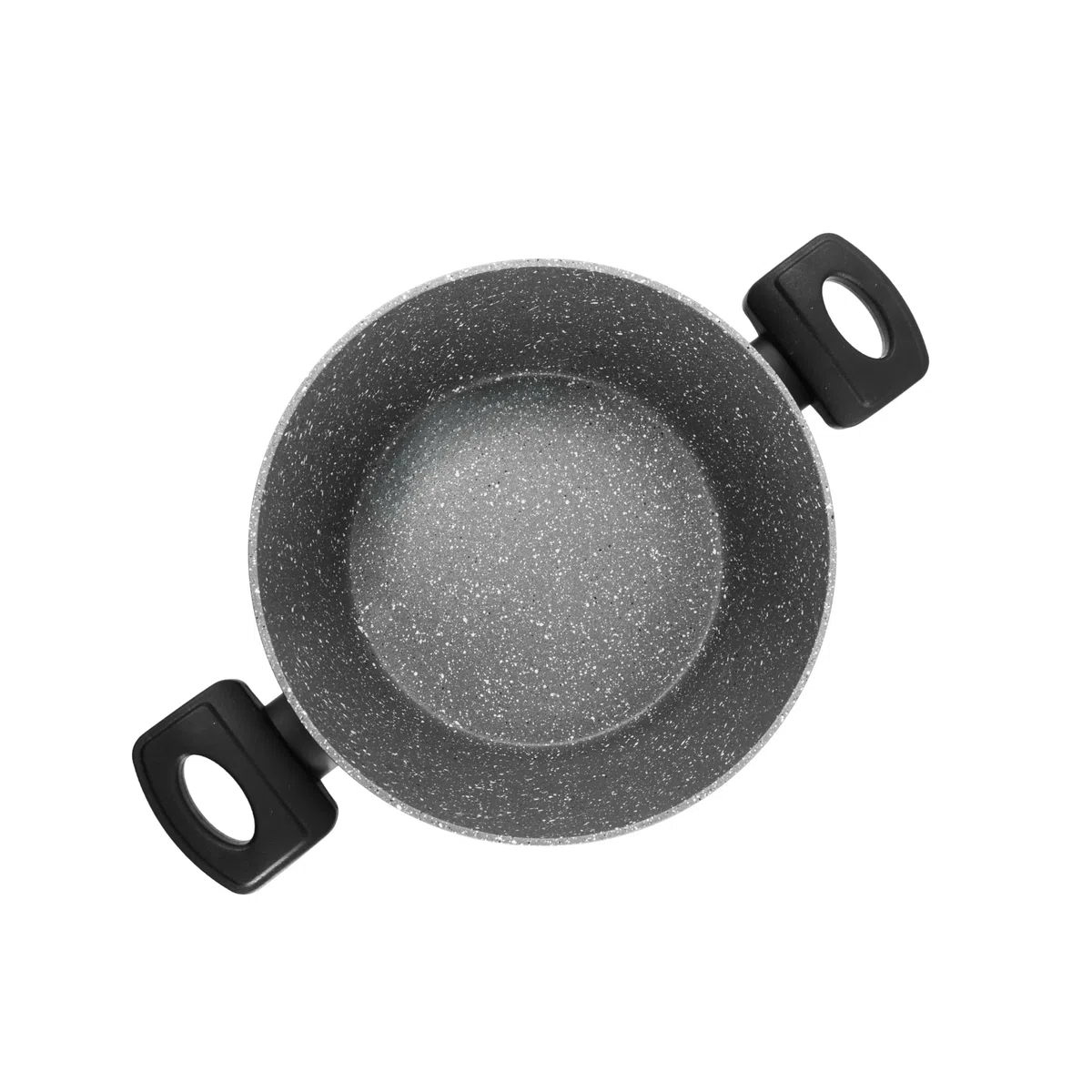 zanetti, Casseruola Antiaderente Durapietra Black, Adatta a Tutti i Piani Cottura Incluso Induzione, Due Manici, Rivestimento Alto Spessore, Diametro 20 cm, Colore Grigio Scuro Metallizzato