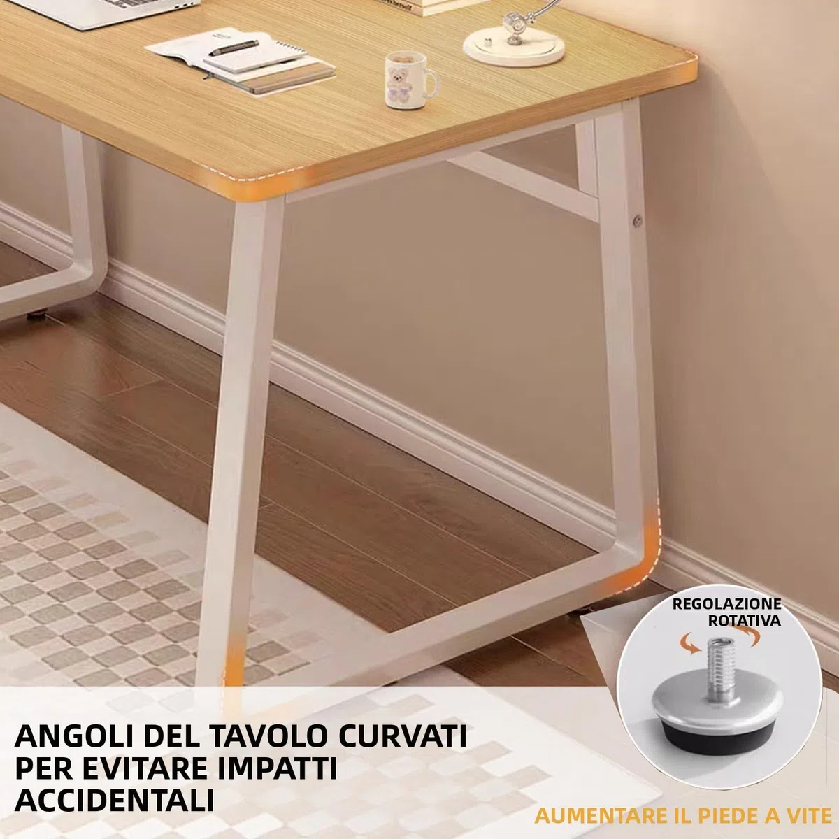 Tavolo Scrittura Stile Minimalista, Scrivania Computer, Scrivania Ufficio Casa Moderna per Camera