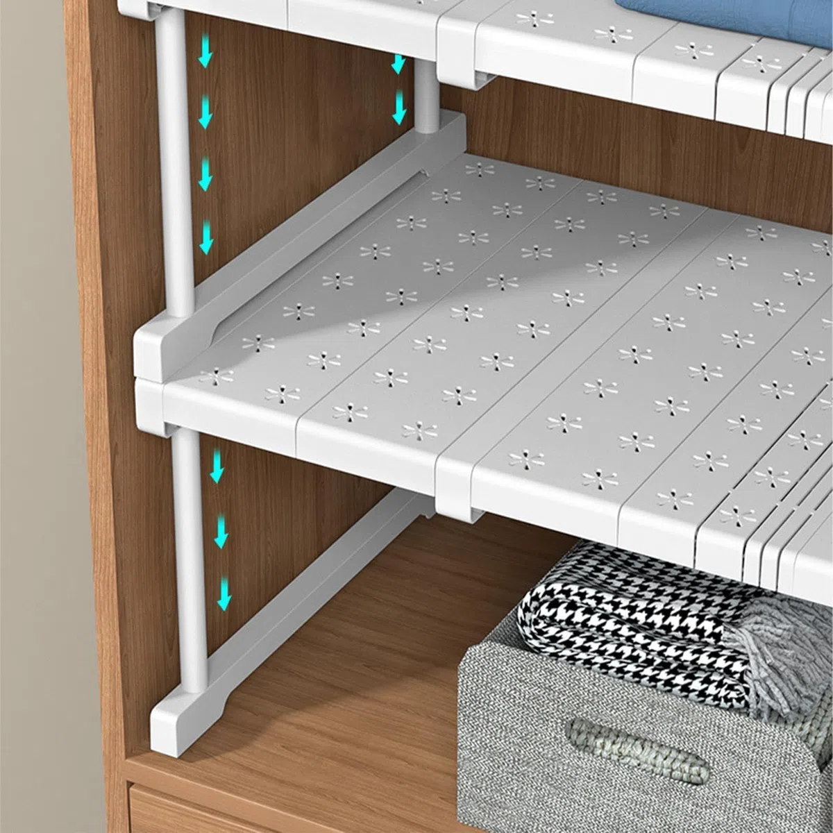 Ripiani impilabili per armadio, ripiani impilabili per armadio | Scaffale per armadio impilabile,Ripiani decorativi per guardaroba, ripiano regolabile per organizer per armadio domestico per
