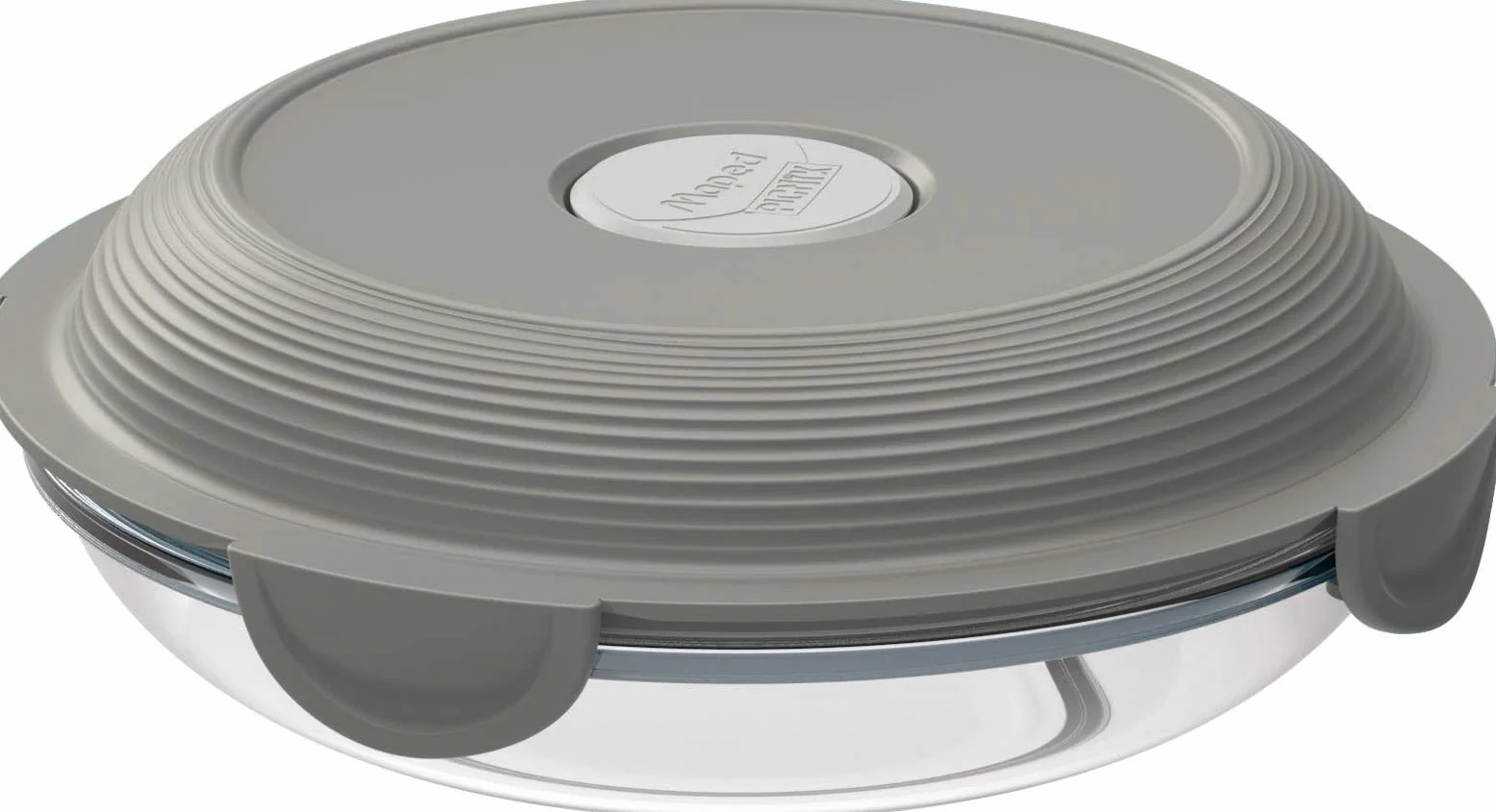 Maped PICNIK - Piatto da pranzo in vetro Concept Adult, adatto al microonde, 700 ml, colore: Grigio
