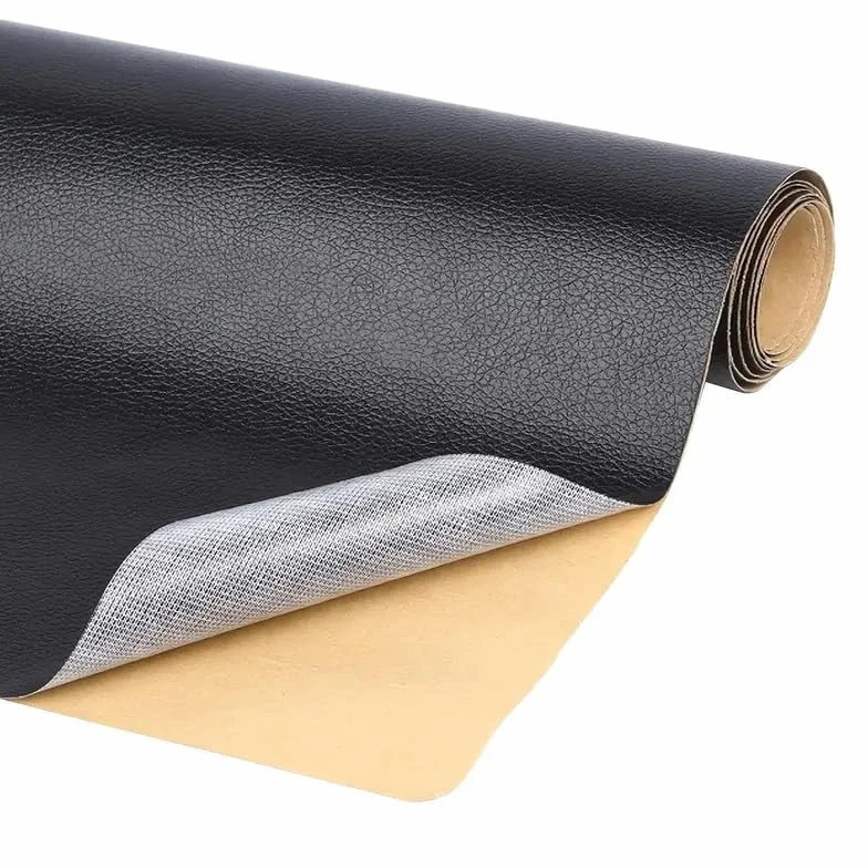 LEATHERPATCH Pelle Adesiva per Riparazioni per Divani 300x40 cm Nero