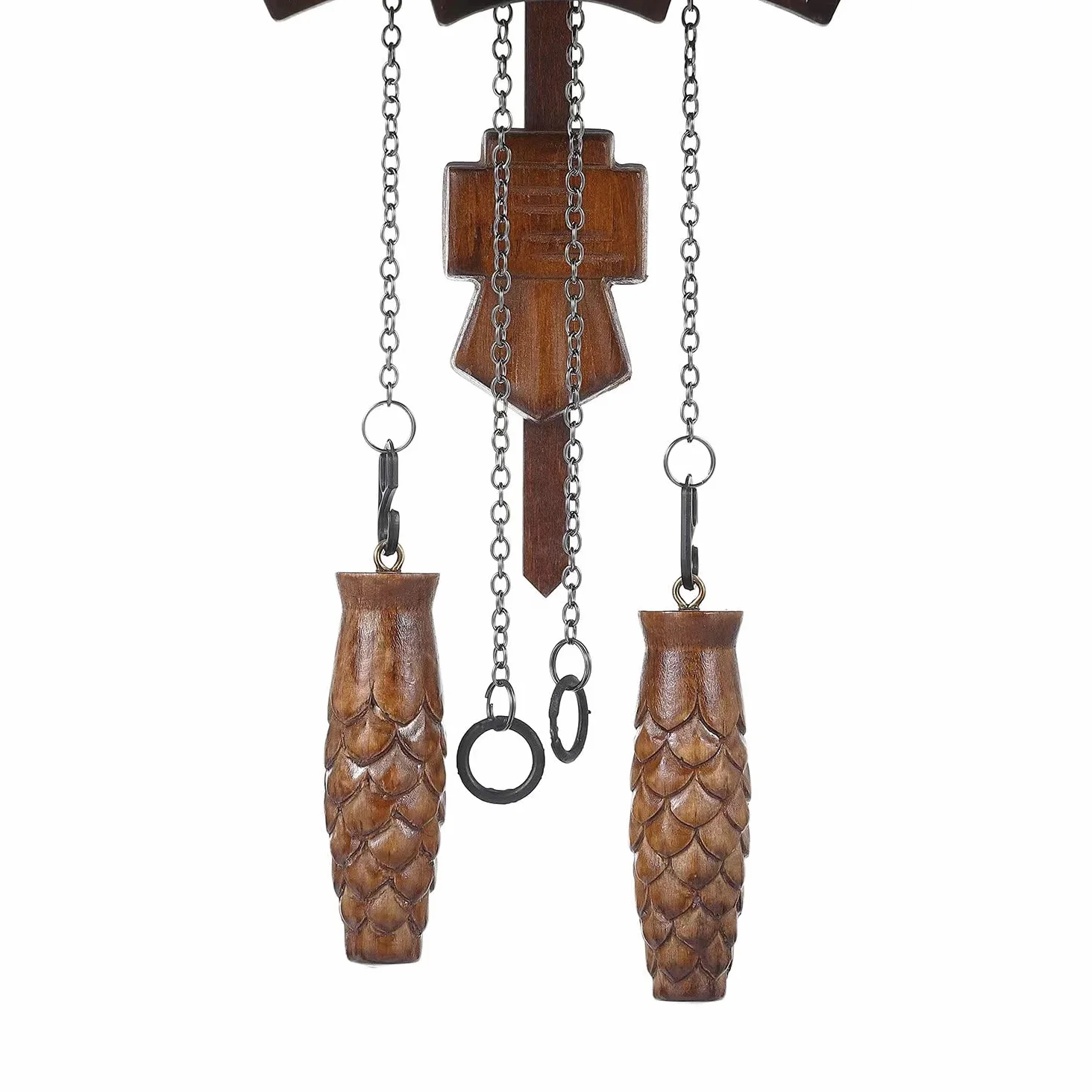 Kintrot Orologio a cucù tradizionale della Foresta Nera artigianale in legno orologio da parete al quarzo con 12 melodie