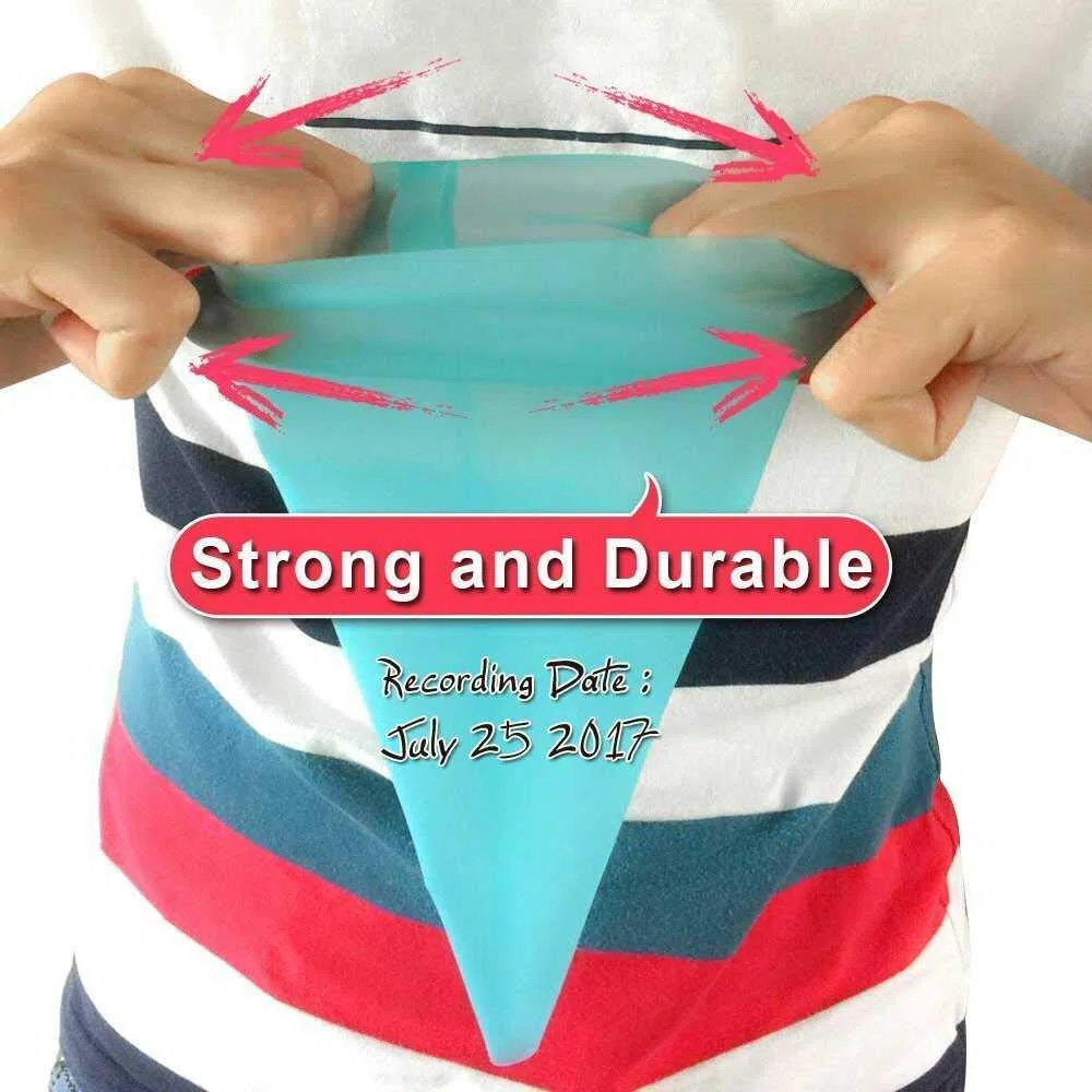YOUYIKE sac a Poche Silicone Professionale Riutilizzabile da Unique Store- 5 Formati da Small a Large- Cottura Dolci, Biscotti, Cupcake e Impasti- Set sac à Poches per Ugelli e varietà di Decorazioni