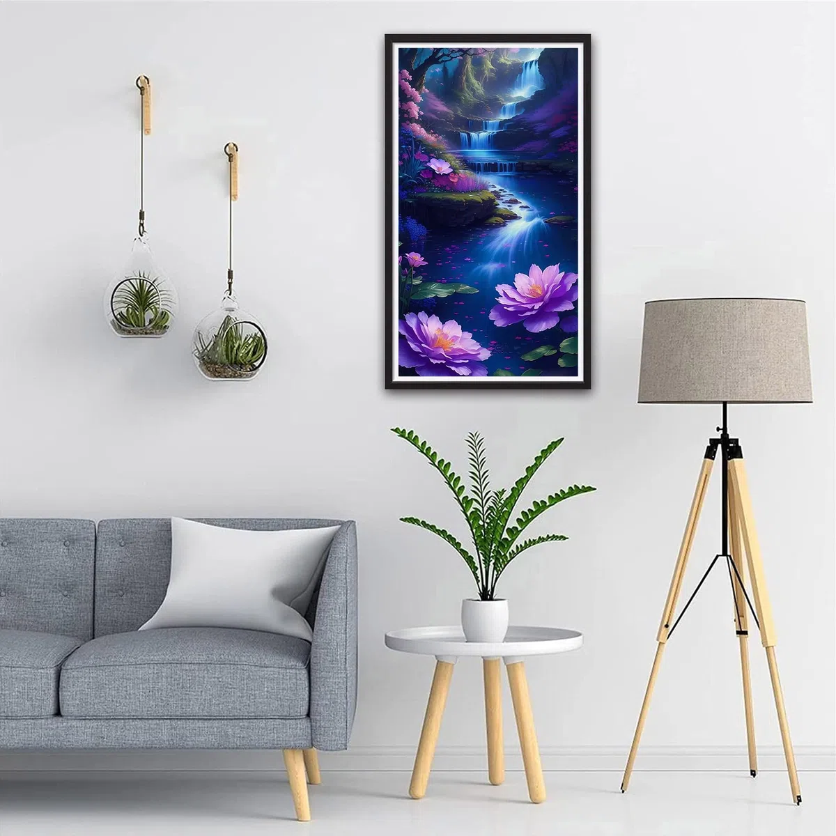 ZHUMUTO Diamond Painting Adulti Grandi Dimensioni Kit Completo,40x70 cm Pittura Diamante Adulti Paesaggi Cascate A,Fornito con Diamond Painting Accessori per la Decorazione Degli Ambienti