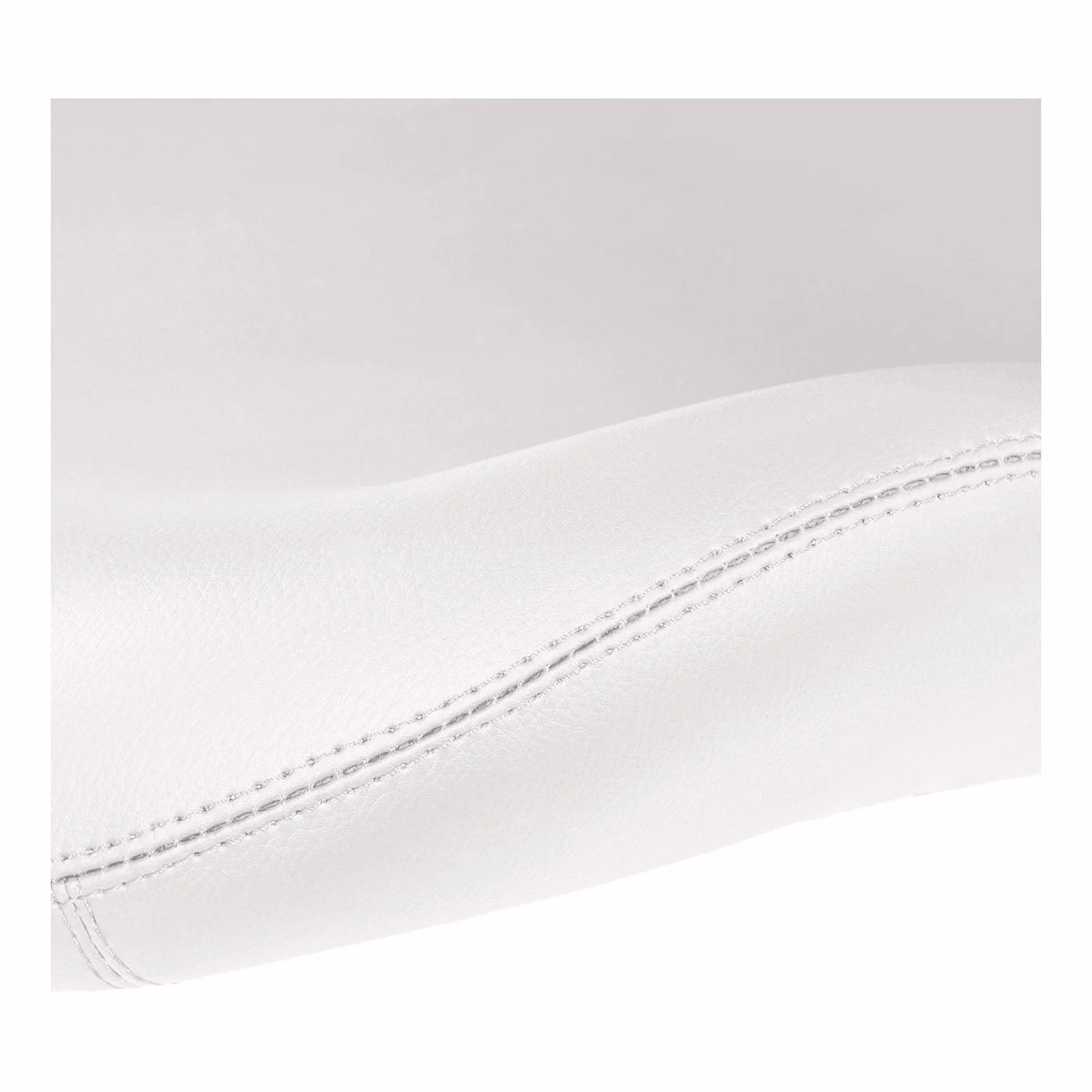 Physa Sgabello con Schienale Sedia per Salone Studi Medici TANDRIA WHITE (Bianco, 150 kg, Acciaio, Pelle sintetica, Gommapiuma, 45-59 cm, 47 x 44 cm)