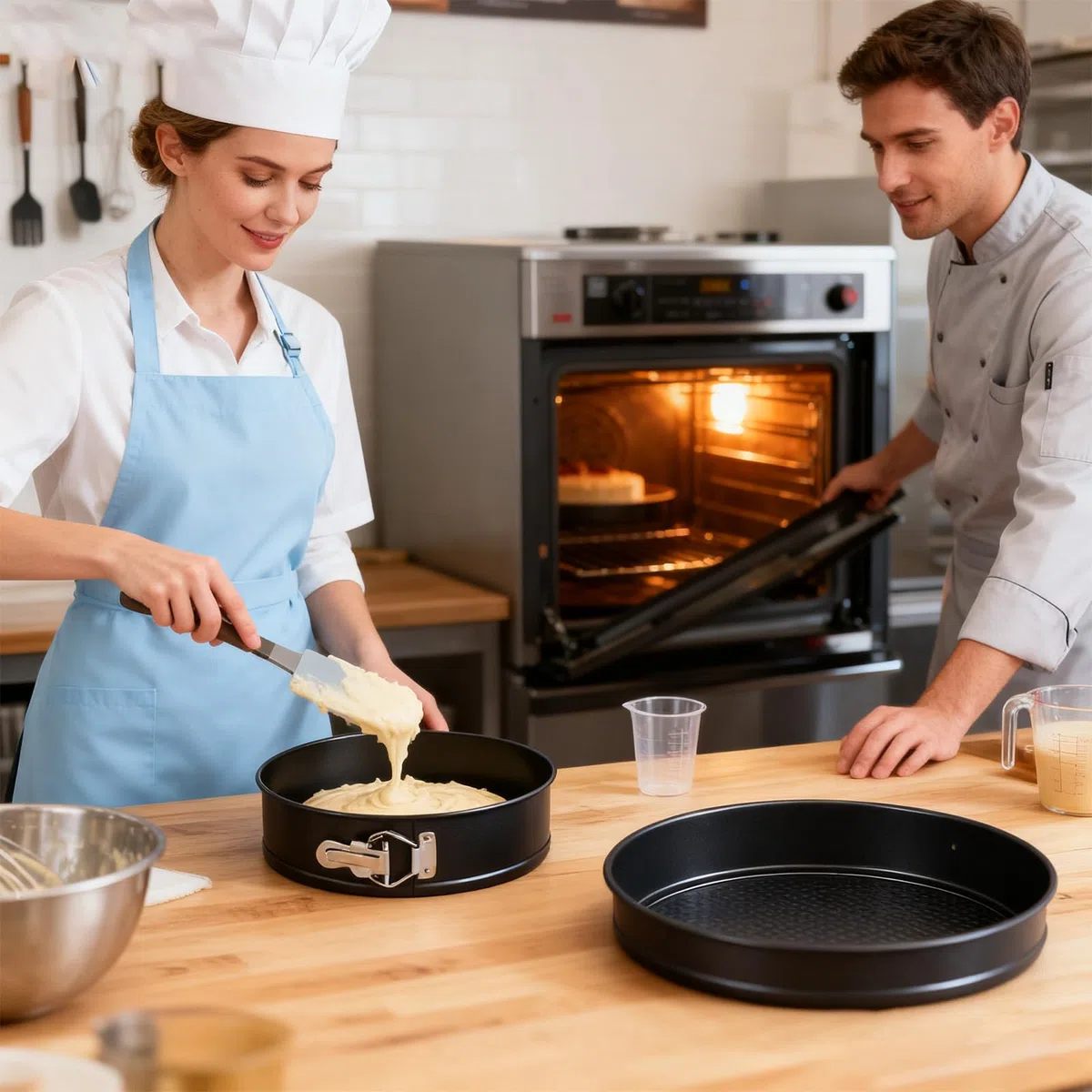 Teglia a cerniera 12 cm rotonda, set da 2 pezzi di piccola teglia per torte con rivestimento antiaderente per teglie, torte, quiche, stampo per torte, teglia a molla