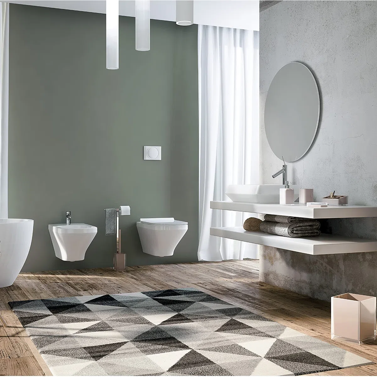 GEDY Auckland Portaspazzolini da Bagno Bianco, Misure e Peso: 11X7,2X7,2 CM & 0,29 kg, Portaspazzolini in Resina Trasparente di Alta qualità, Design R&S Gedy, Fatto a Mano, 2 Anni di Garanzia